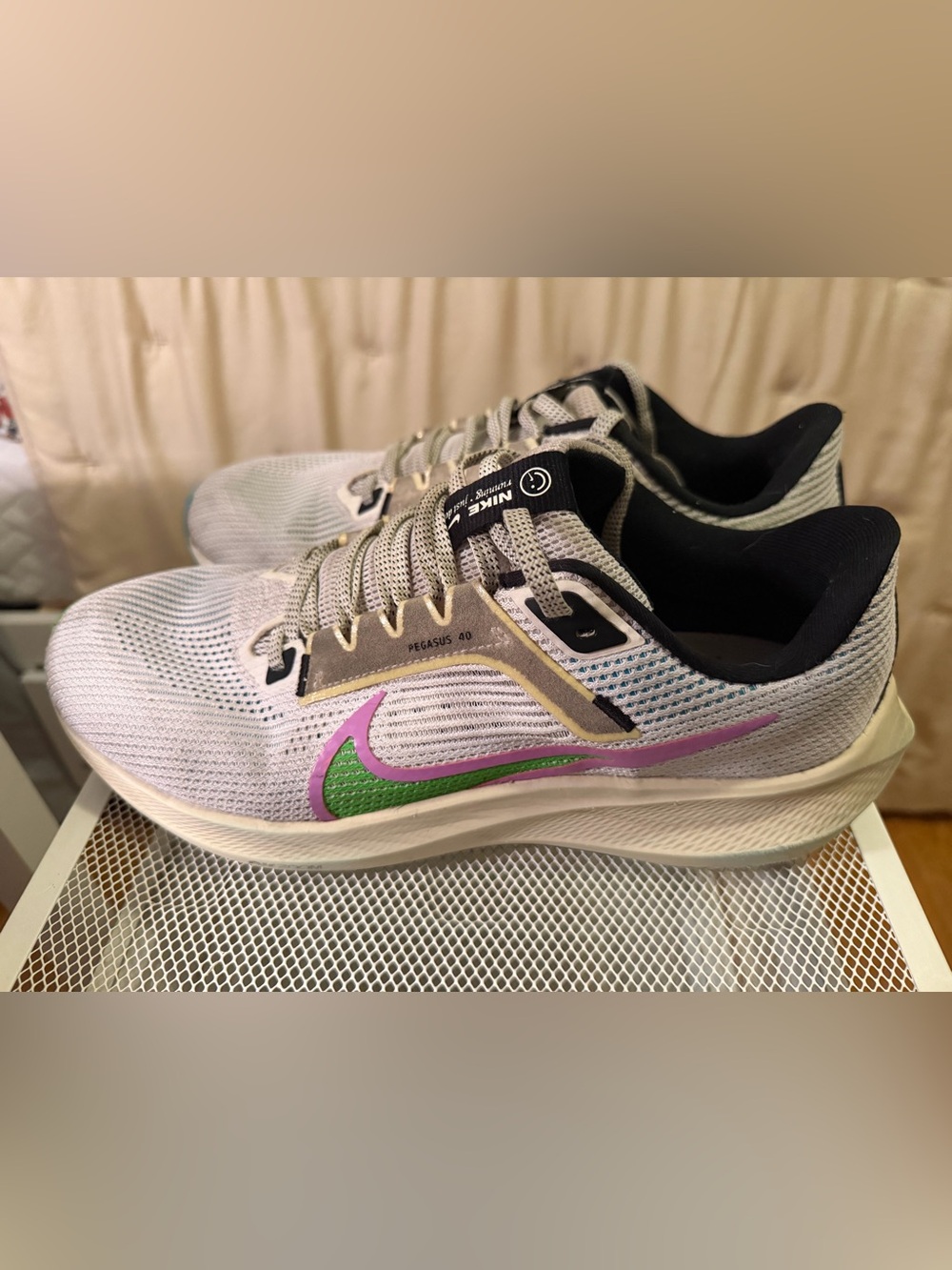 Nike Air Zoom Pegasus 40 SE Multi-Color Mismatch Running Shoes Size 10 - Picture 5 of 9
